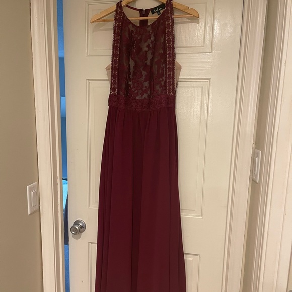 Lulu’s Forever and Always Burgundy Lace Maxi Dress - Picture 3 of 13